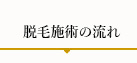 脱毛施術の流れ